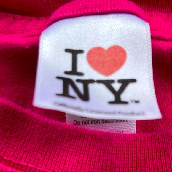 💥4/$20💥S/P 'I ❤️ NY' Graphic Tee, Fuchsia Short-Sleeved T-Shirt, 100% Cotton - Picture 5 of 6